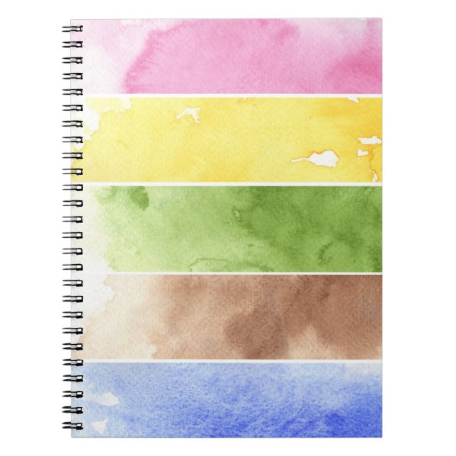 Cuaderno gran fondo de la acuarela - pinturas de la (Frente)