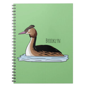 Cuaderno Gran ilustracion de personalizado de aves grises c
