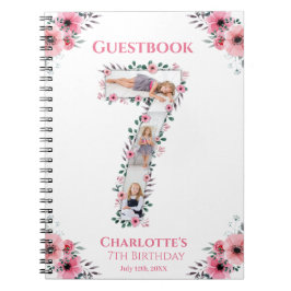 Cuaderno Gran libro de invitados de Chica de cumpleaños fot