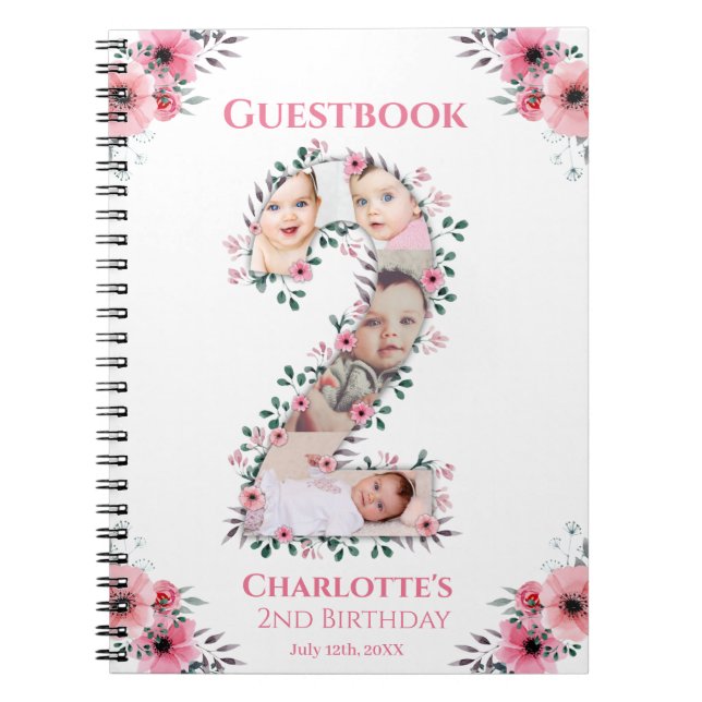 Cuaderno Gran libro de invitados para Chicas de cumpleaños  (Frente)