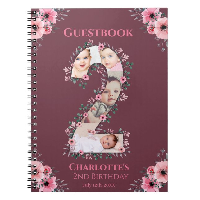 Cuaderno Gran libro de invitados para Chicas de cumpleaños  (Frente)