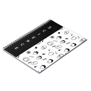 Cuaderno Gran mente moderna Línea de arte, texto - editable