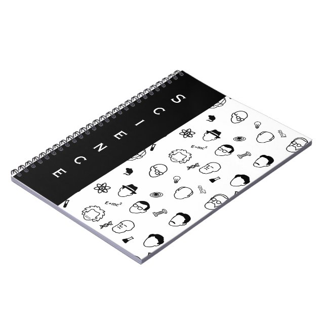 Cuaderno Gran mente moderna Línea de arte, texto - editable (Lado Izquierdo)
