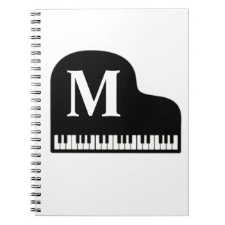 Cuaderno Gran monograma pianista personalizado