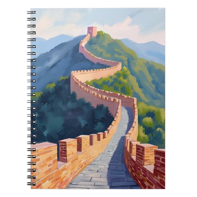 Cuaderno Gran Muralla de China Pintura Acuarela  (Frente)