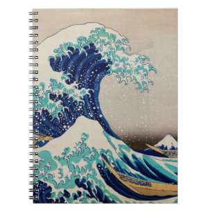 Cuaderno Gran ola azul icónico arte japonés