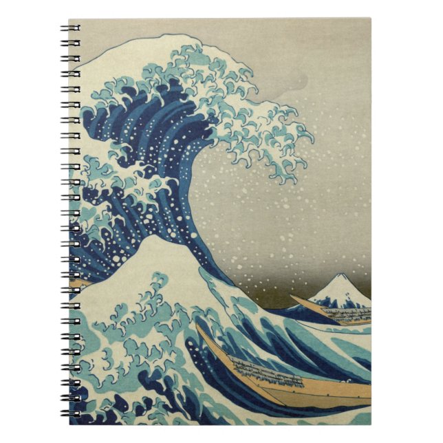 Cuaderno "Gran ola de Kanagawa" por Hokusai (Frente)