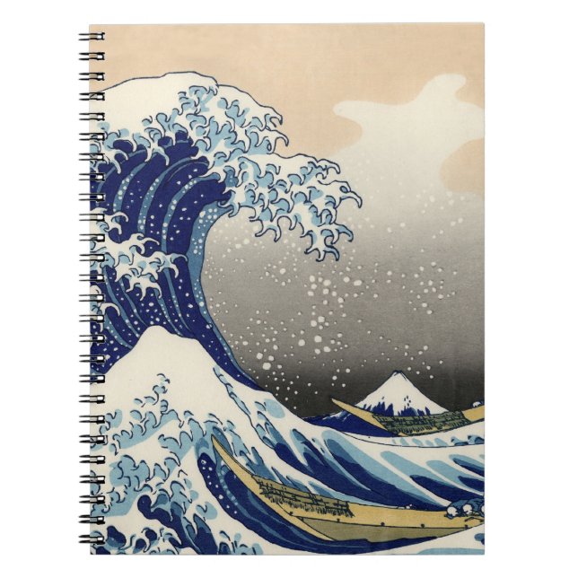 Cuaderno Gran ola de pintura japonesa Kanagawa (Frente)