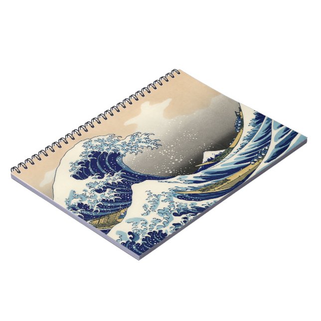 Cuaderno Gran ola frente al mar de Kanagawa y Monte Fuji Ja (Lado Izquierdo)
