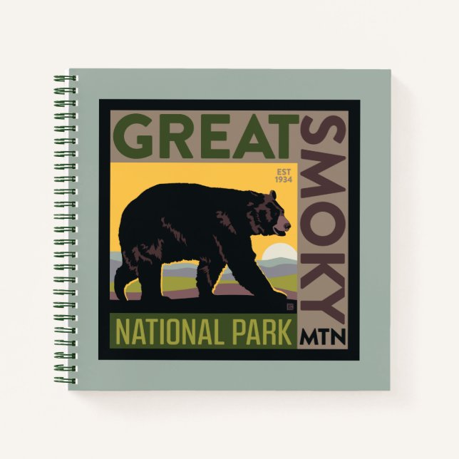 Cuaderno Gran Parque Nacional de la Montaña Smoky| Oso (Anverso)