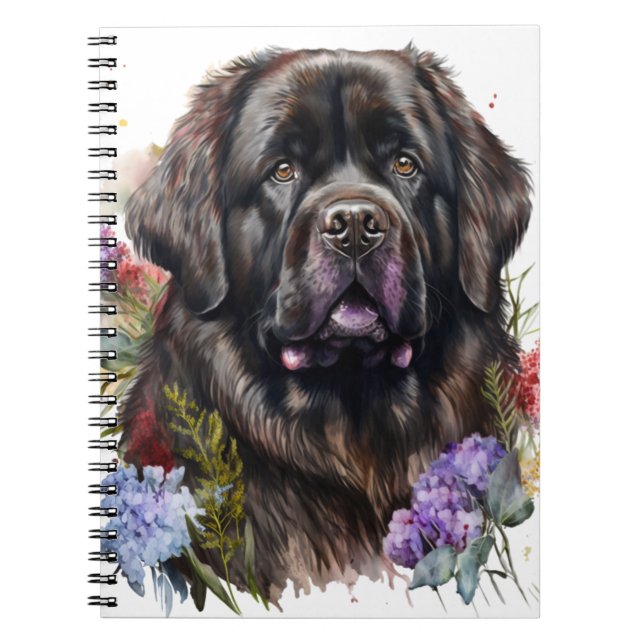 CUADERNO GRAN PERRO NEGRO NEWFOUNDLAND (Frente)