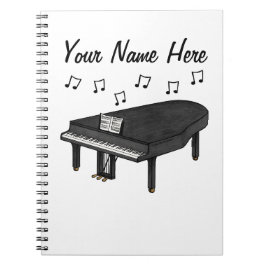 Cuaderno Gran Personalizado Pianista de Maestros de Música