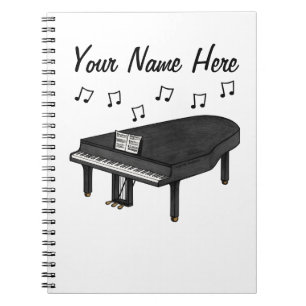 Cuaderno Gran Personalizado Pianista de Maestros de Música