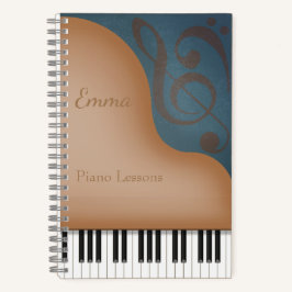 Cuaderno Gran pianista marrón y Personalizado de Lover