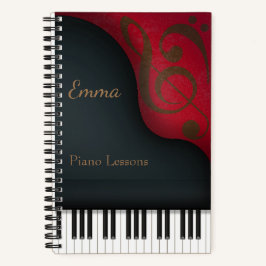 Cuaderno Gran pianista negro y Personalizado de músico