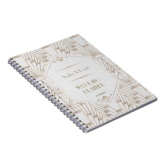 Cuaderno Gran planeador de bodas Gatsby Royal White Gold (Lado Derecho)