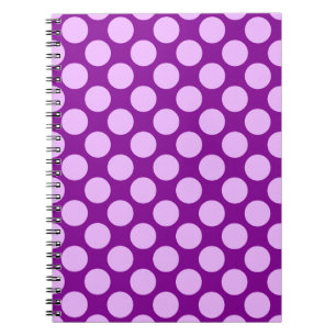 Cuaderno Gran punto retro - orquídea y púrpura