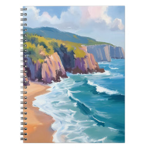 Cuaderno Gran Sur, California Acuarela Pintura del Océano