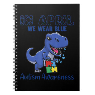 Cuaderno Gran T-Rex En Abril Usamos Conciencia Del Autismo