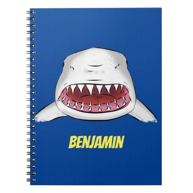 Cuaderno Gran tiburón blanco significa ilustracion personal (Frente)