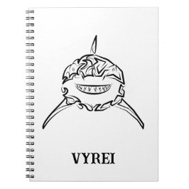 Cuaderno Gran tiburón blanco y negro tribal