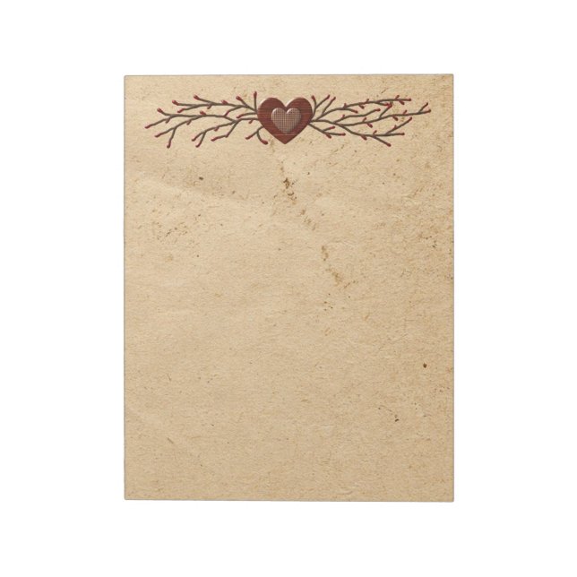Cuaderno grande de corazón de campo primitivo (Lado Izquierdo)