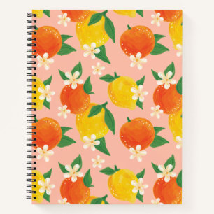Cuaderno Grande de Naranja Limón Cítrico