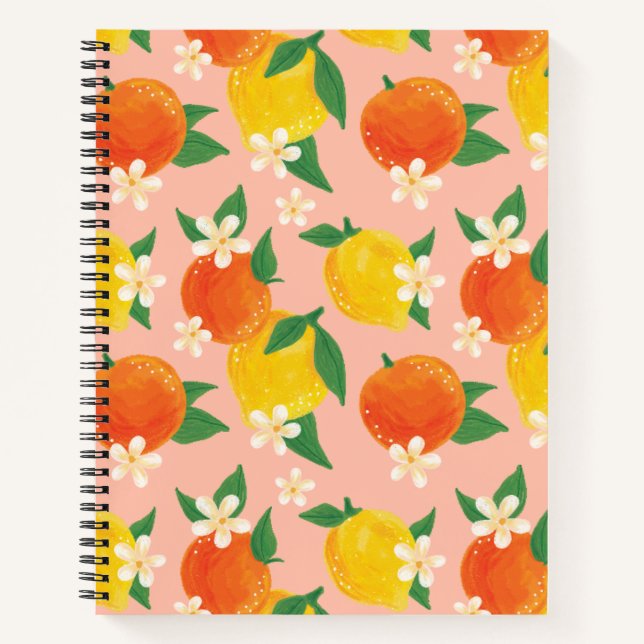 Cuaderno Grande de Naranja Limón Cítrico (Anverso)