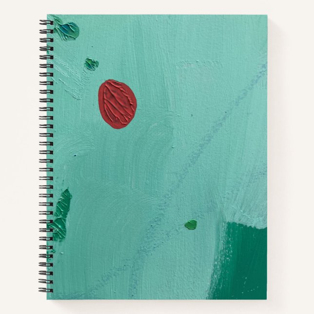 Cuaderno grande en espiral de cereza voladora (Anverso)