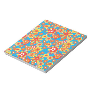 Cuaderno grande o jotter, flores naranjas ditzy