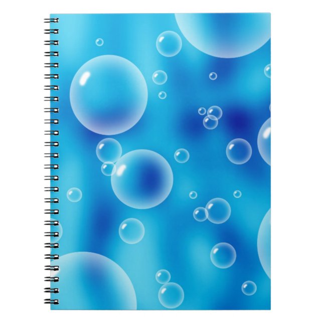 Cuaderno Grandes burbujas azules (Frente)