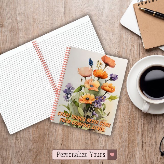Cuaderno Grandes Cosas Personalizadas Inspiradoras (Personalized Great Things Inspirational Notebook)