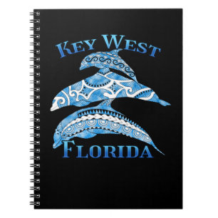 Cuaderno Grandes delfines tribales de vacaciones de Florida