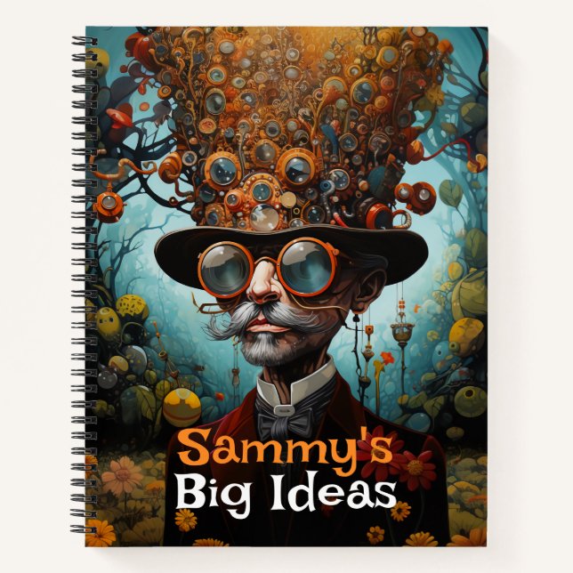 Cuaderno Grandes ideas personalizadas Steampunk (Anverso)