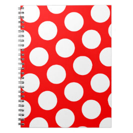 Cuaderno Grandes lunares rojos y blancos
