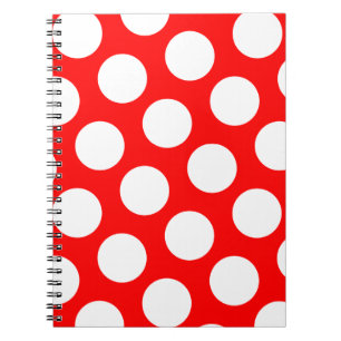 Cuaderno Grandes lunares rojos y blancos