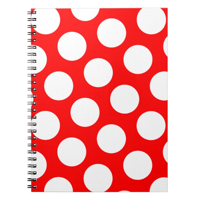 Cuaderno Grandes lunares rojos y blancos (Frente)