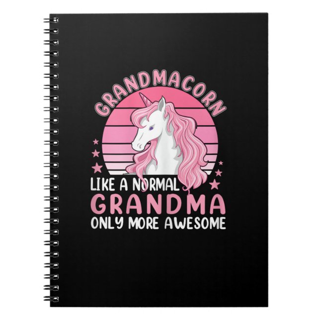 Cuaderno Grandmacorn Like A Normal Grandma Only More Awesom (Frente)