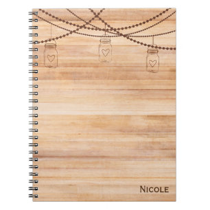 Cuaderno Granero Rústico de Campo & Frascos de Mason Person