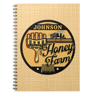 Cuaderno Granja de Abejas Melíferas Nombre Personalizado Co