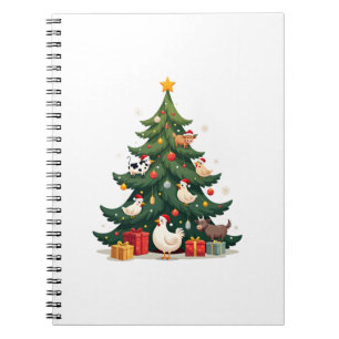 Cuaderno Granja de animales de pollo vaca cabra caballo Gra