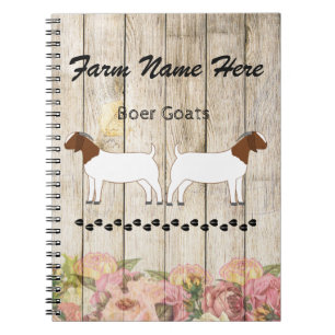 Cuaderno Granja de cabra boer personalizada