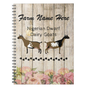 Cuaderno Granja de cabra lechera nigeriana personalizada