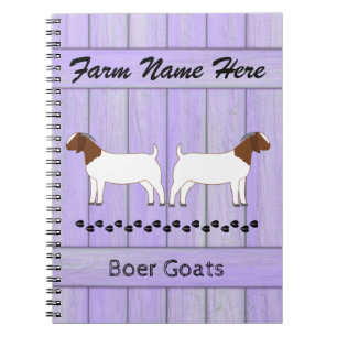 Cuaderno Granja de cabra morada personalizada