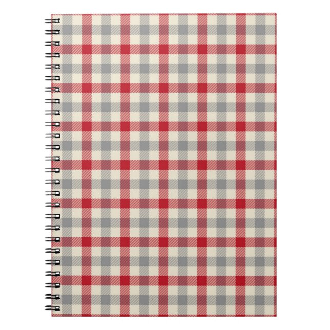 Cuaderno Granja de color rojo y gris (Frente)