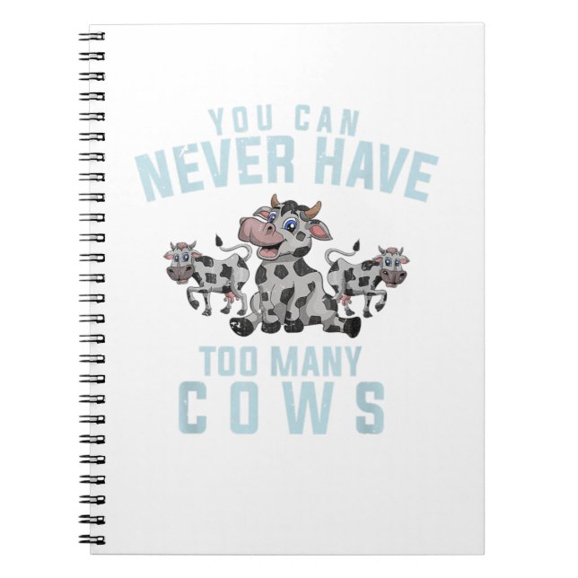 Cuaderno Granja de granjas de animales divertidos de vaca L (Frente)