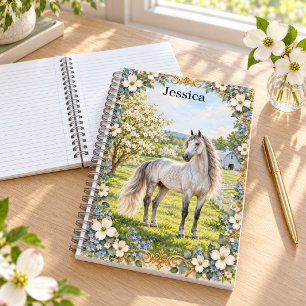 Cuaderno Granja de primavera andaluza plateada personalizad