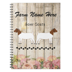Cuaderno Granja personalizada de cabra boer