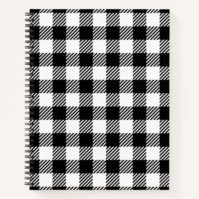 Cuaderno Granja Rústica Cuadros Negros y Blancos (Anverso)