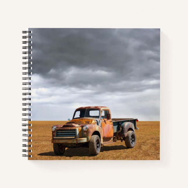 Cuaderno Granjas | Camión viejo en campo (Anverso)